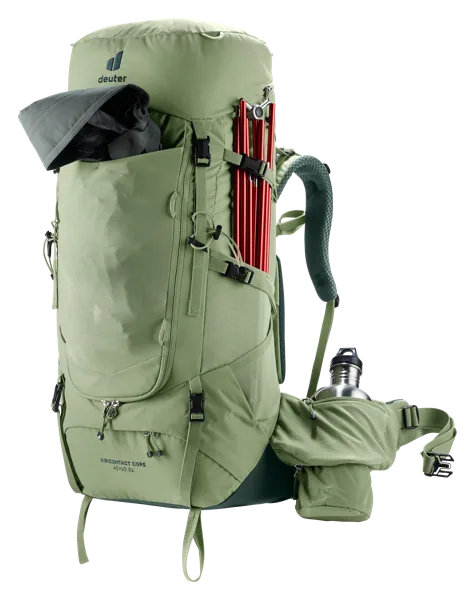 Deuter Aircontact Core 45+10 SL – Láhev v bederním držáku