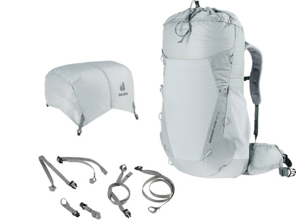 Deuter Aircontact Ultra 45+5 SL – Odnímatelné víko a přestavitelné pásy