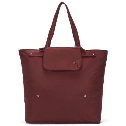 PACSAFE taška CITYSAFE CX PACKABLE HORIZONTAL TOTE merlot