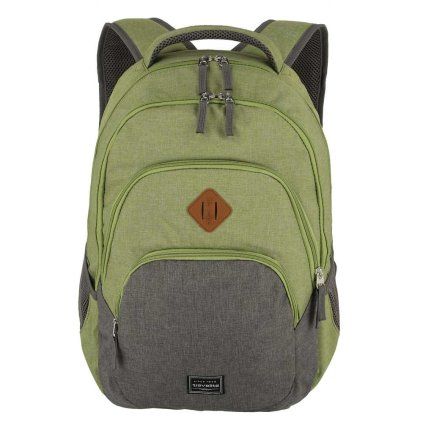 Pánský batoh Travelite Basics Backpack Melange Green/grey, barva šedá