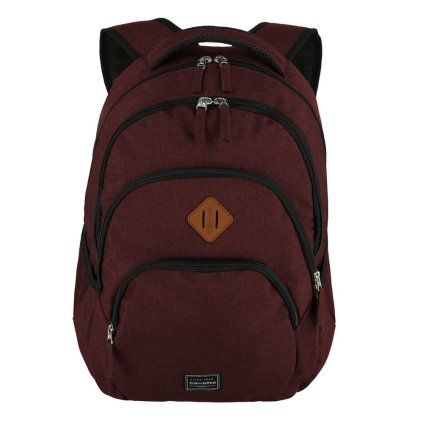 Travelite Basics Backpack Melange Bordeaux 22 l – batoh, celkový pohled