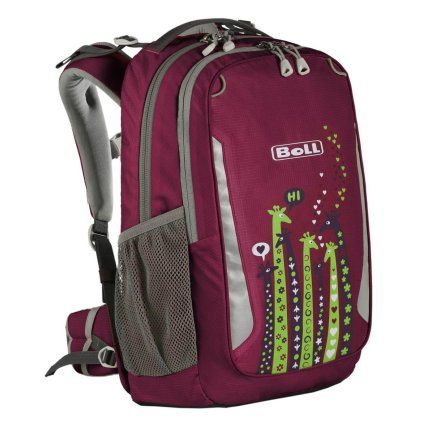 holčičí batoh Boll SCHOOL MATE 20 Giraffe, barva fialová ,Objem 11 - 20 litrů