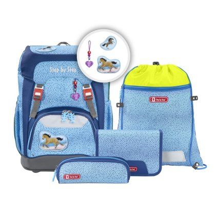 Step by Step Školní batoh pro prvňáčky – 5dílný set GRADE Koník, AGR  + Blikačka Step by Step jako dárek