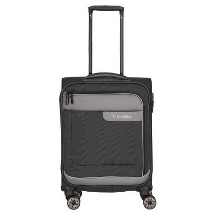 Travelite Viia 4w S Anthracite – cestovní kufr, pohled zepředu