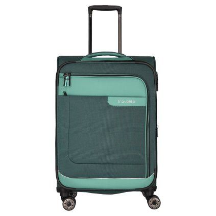 Travelite Viia 4w M Green – cestovní kufr, pohled zepředu