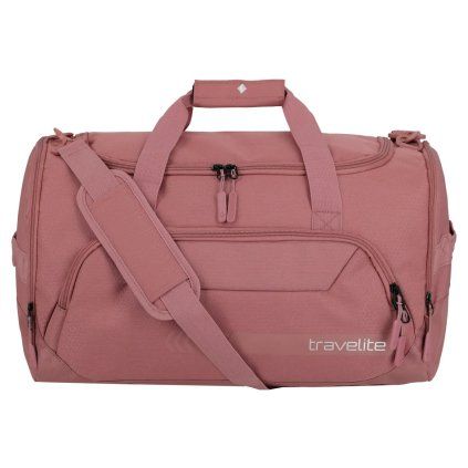 Travelite Kick Off Duffle M Rosé 45L – cestovní taška, detail zipu
