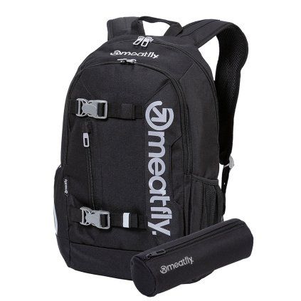 Meatfly Batoh Basejumper - Black - 22 L + PENÁL ZDARMA  PENÁL ZDARMA