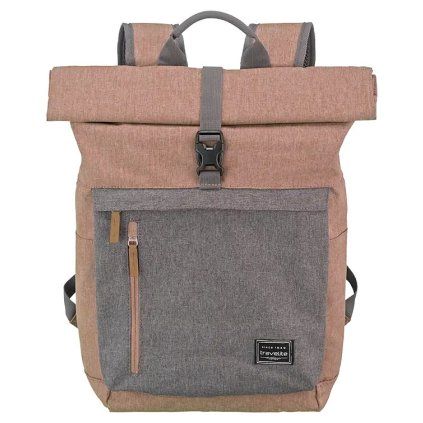 Travelite Basics Roll-up Backpack Rose – batoh, celkový pohled