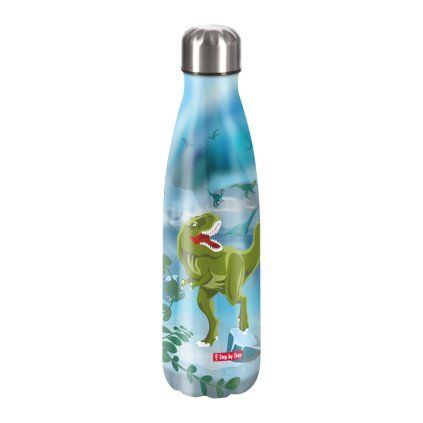 Step by Step Izolovaná láhev na pití z nerezové oceli 0,50 l, Divoký T-Rex Taro