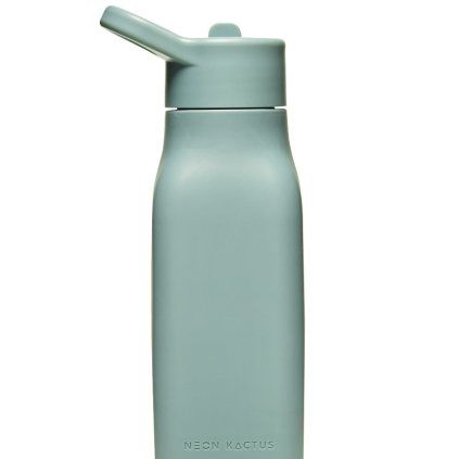 Neon Kactus dětská silikonová láhev 340 ml - zelená