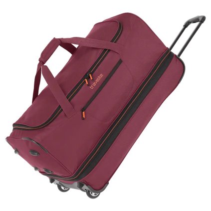 Travelite Basics Wheeled duffle S Bordeaux – cestovní taška na kolečkách, celkový pohled