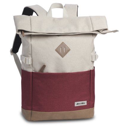 Bestway Batoh city roll-top - béžová/červená 19-25l