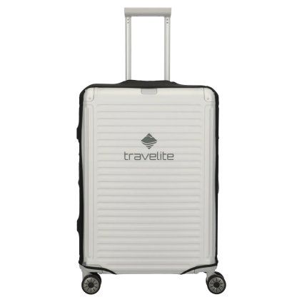 Travelite Luggage Cover M Transparent – obal na kufr, pohled zepředu