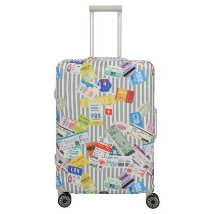Travelite Luggage Cover M Tickets – obal na kufr, pohled zepředu