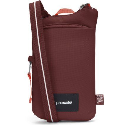 Pacsafe taška GO TECH CROSS BODY garnet red