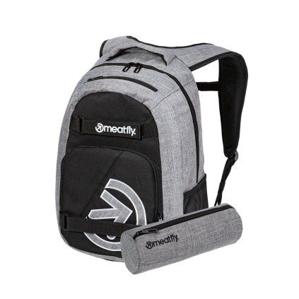 Meatfly Batoh Exile - Black / Grey Heather - 24 L + PENÁL ZDARMA  + PENÁL ZDARMA