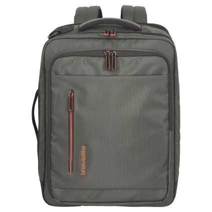 Travelite Crosslite 5.0 Board bag/Backpack Dark Olive 25/31l – batoh, detail zipu