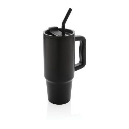 Velký nerezový termohrnek Embrace, 900ml, XD, černý