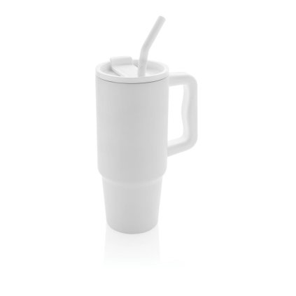 Velký nerezový termohrnek Embrace, 900ml, XD, bílý