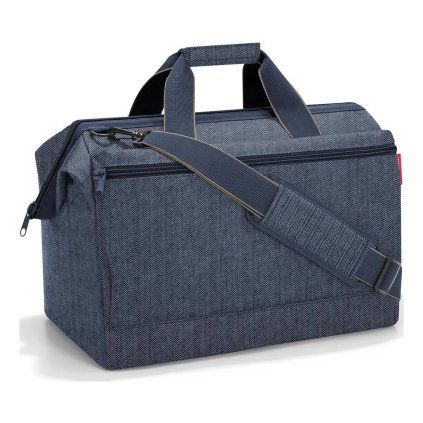 Reisenthel Allrounder L Pocket Herringbone Dark Blue – cestovní taška, celkový pohled