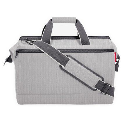 Reisenthel Allrounder L Pocket Herringbone Grey – cestovní taška, celkový pohled