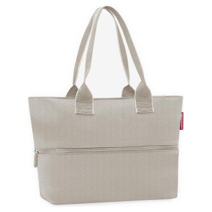 Reisenthel Shopper E1 Herringbone Sand – nákupní taška, celkový pohled