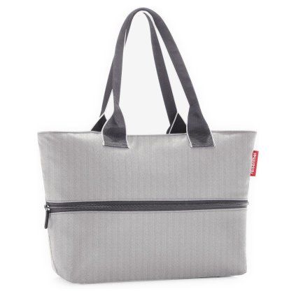Reisenthel Shopper E1 Herringbone Grey – nákupní taška, celkový pohled