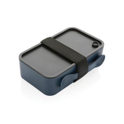 Svačinový box s příborem,1,2l, XD, modrý