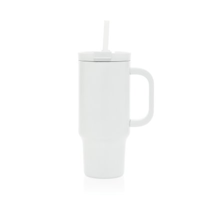 Uzavíratelný nerez termohrnek s brčkem, 480ml, XD Design, bílý