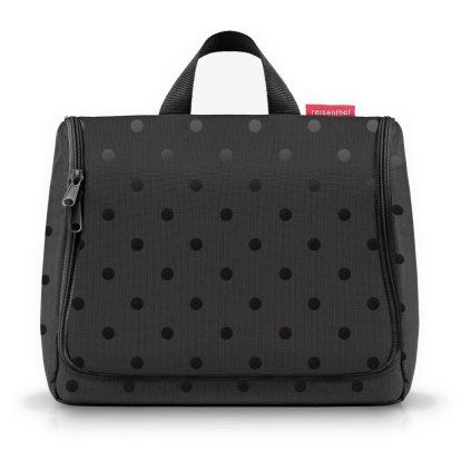 Reisenthel Toiletbag XL Glossy dots black – kosmetická taška, celkový pohled