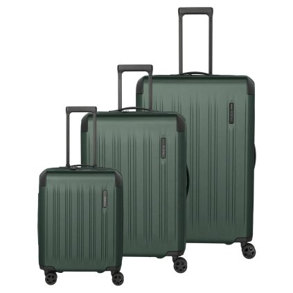 Travelite Dynamiic S,M,L exp Green – sada cestovních kufrů, celkový pohled