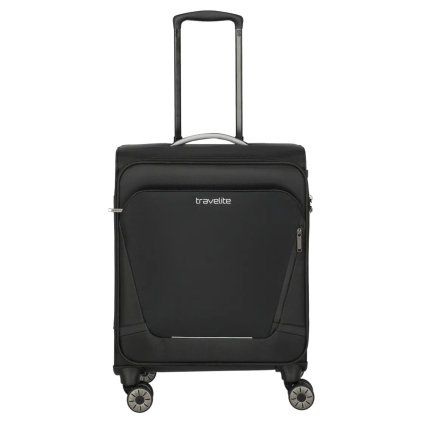 Travelite Jetpack Max 4 Cabin Black – cestovní kufr, pohled zepředu
