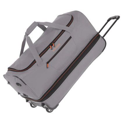 Travelite Basics Wheeled duffle L Grey – cestovní taška na kolečkách, celkový pohled