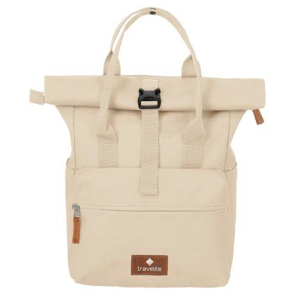 Travelite Basics Short Handle Roll-up Off-white – batoh, celkový pohled