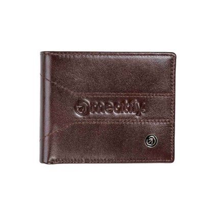 Meatfly kožená peněženka Zac Premium Dark Brown