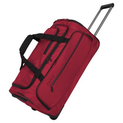 Travelite Crosslite 5.0 Wheeled Duffle M Red – cestovní taška na kolečkách, celkový pohled
