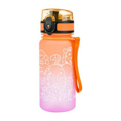 BAAGL Tritanová láhev na pití Gradient Zvířata, 350 ml – produktová fotografie 1