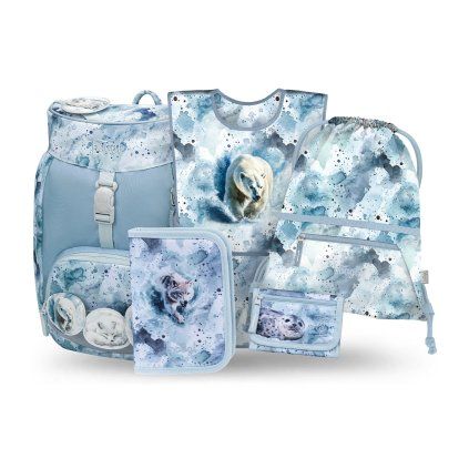 BAAGL SET 5 Airy Polar: batoh, penál, sáček, zástěra, peněženka GRS – produktová fotografie 1