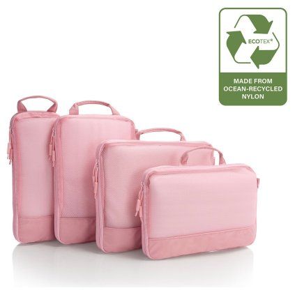 heys ecotex compression packing cube 4 pc set pink sand galerie 30141 0050 00 01