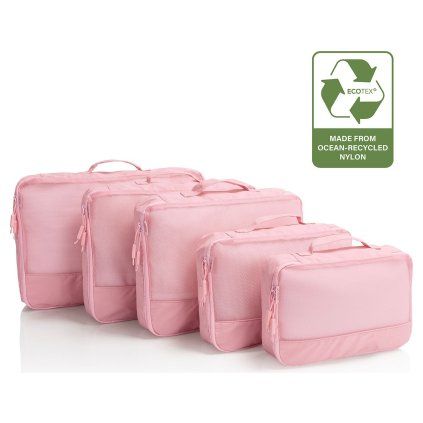 heys ecotex packing cube 5 pc set pink sand galerie 30140 0050 00 01