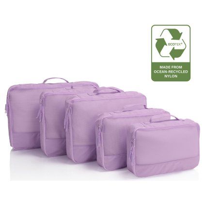 heys ecotex packing cube 5 pc set lilac blossom galerie 30140 0015 00 01