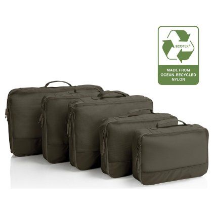 heys ecotex packing cube 5 pc set green moss galerie 30140 0005 00 01
