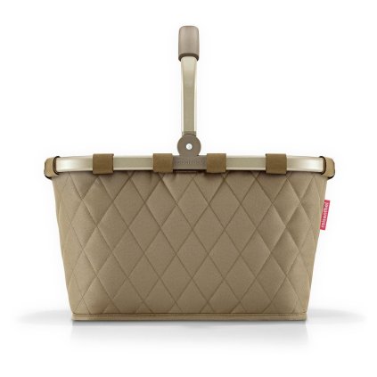 Reisenthel Carrybag Frame Rhombus Olive – nákupní košík, celkový pohled