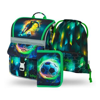 BAAGL 3 SET Zippy Fotbal Hráč: aktovka, penál, sáček – produktová fotografie 1