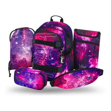 BAAGL SET 5 Skate Galaxy: batoh, penál, sáček, ledvinka, obal na notebook – produktová fotografie 1