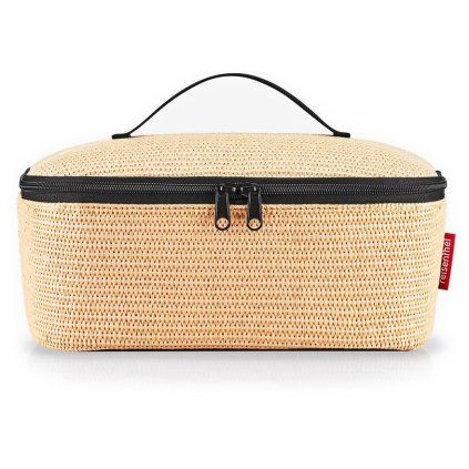 Reisenthel Coolerbag M Pocket Raffia black – chladicí taška, celkový pohled