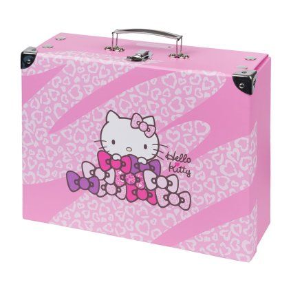 BAAGL Skládací školní kufřík Hello Kitty Sweet Leopard s kováním – produktová fotografie 1