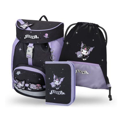 BAAGL SET 3 Airy Kuromi Fortune Dream: batoh, penál, sáček GRS – produktová fotografie 1