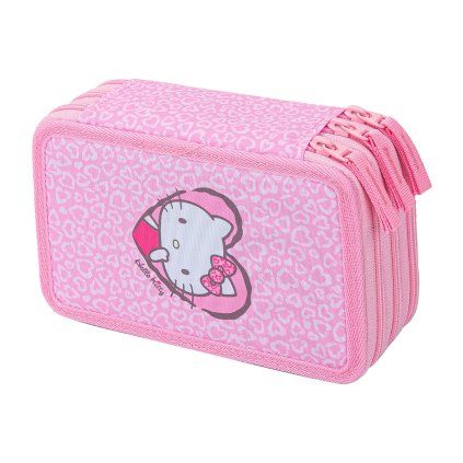 BAAGL Školní penál třípatrový Hello Kitty Sweet Leopard GRS – produktová fotografie 1