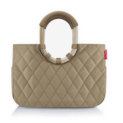 Reisenthel Loopshopper M Frame Rhombus Olive – nákupní taška, celkový pohled